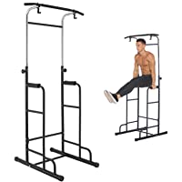 heka Torre de potencia 7 en 1 330 LBS de carga ajustable para entrenamiento de fuerza y dominadas- multifunción- torre…